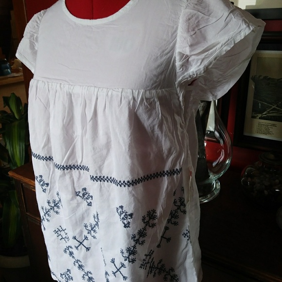 Boho Girls Top, Hippie Shirt, embroidered Tee - Picture 3 of 6